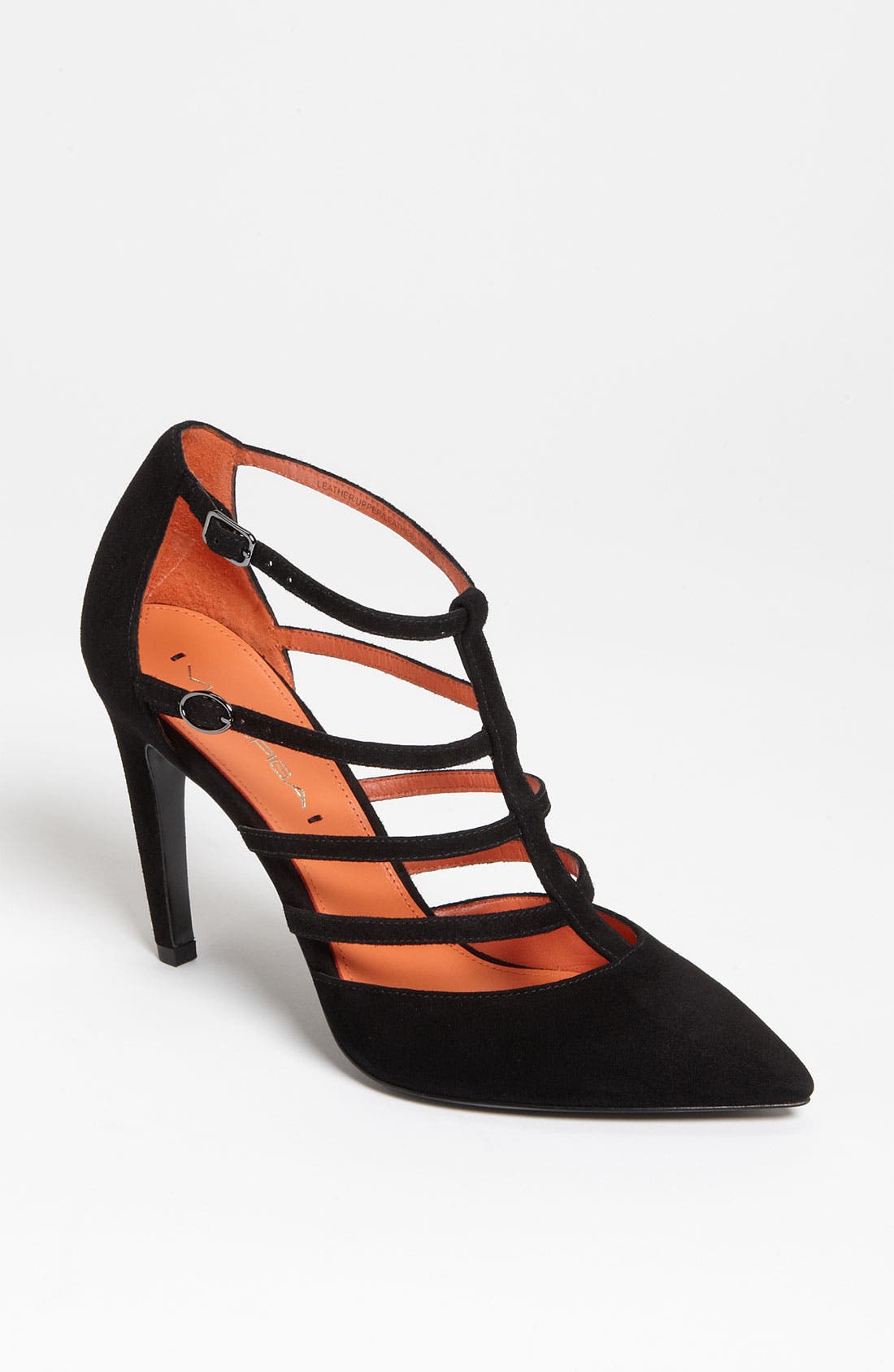 'Edita' Pump, Main, color, BLACK SUEDE