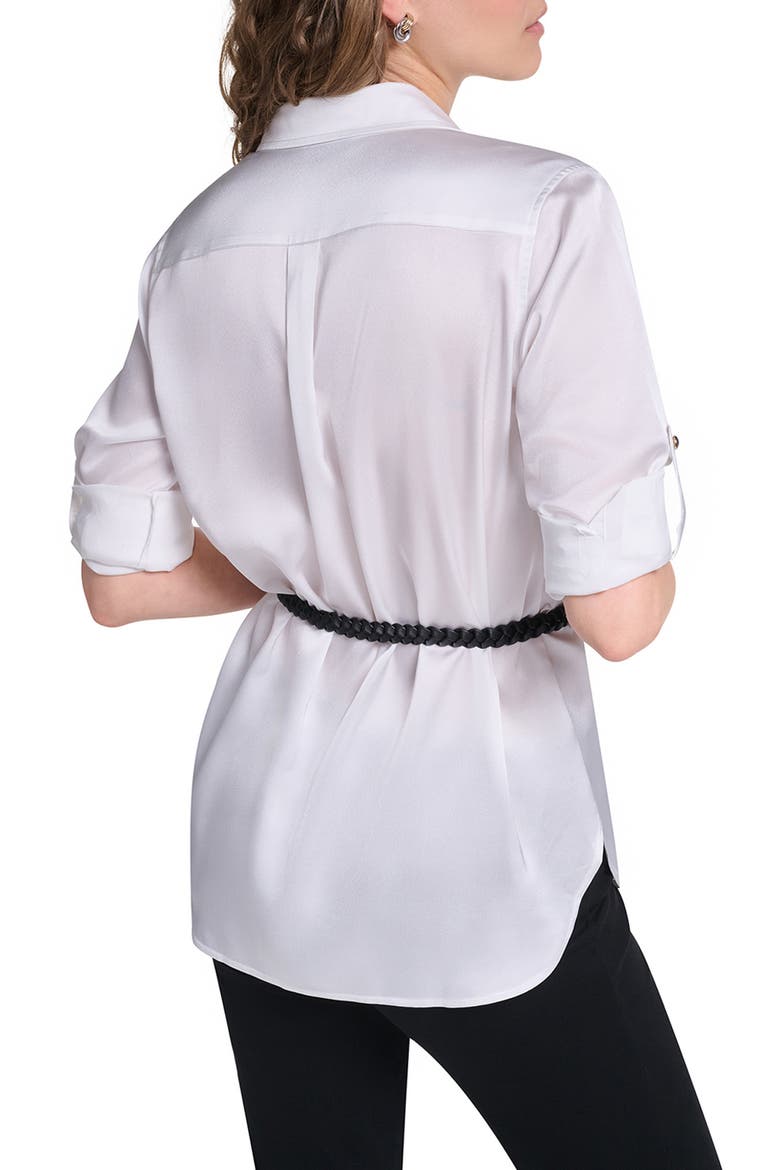 Oversized Belted Shirt, Alternate, color, SOFT WHITE