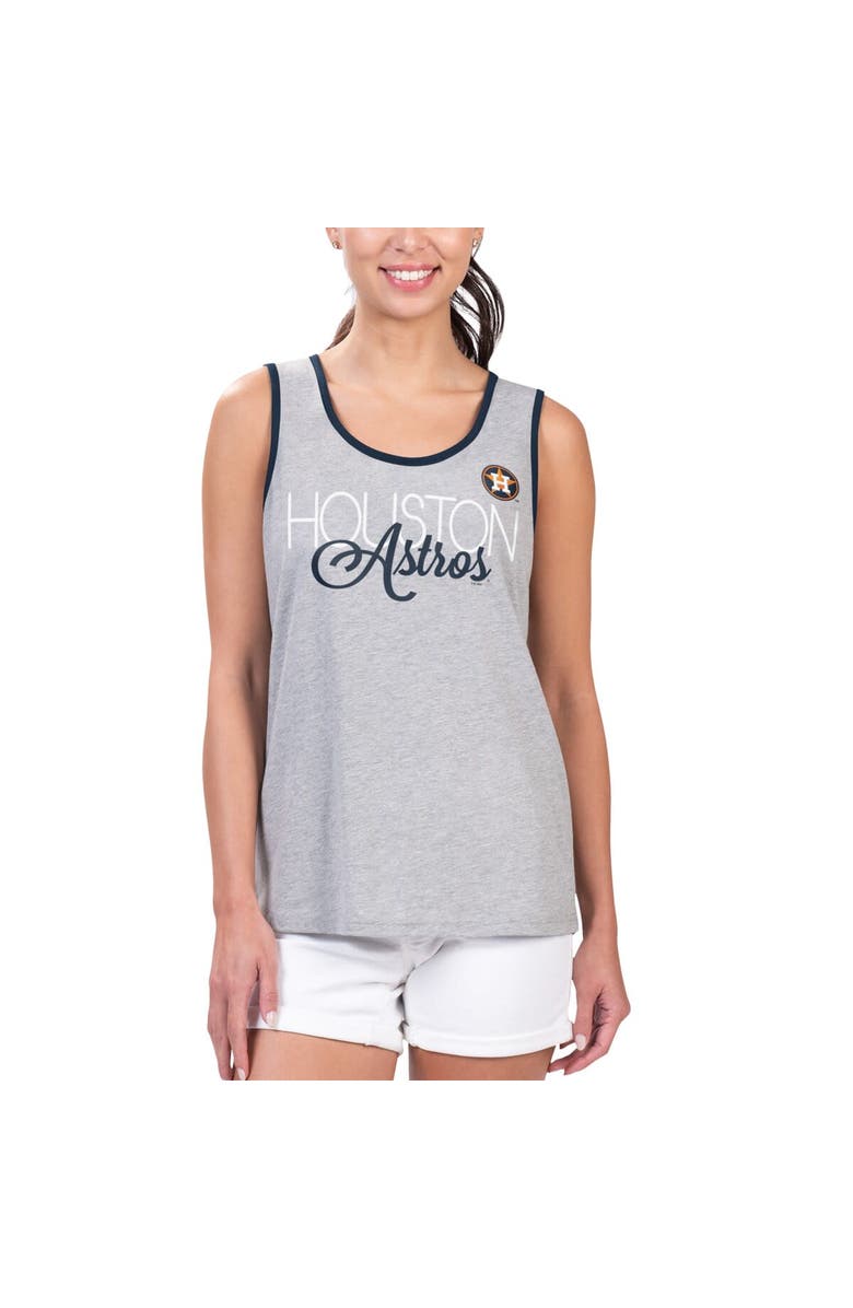 G-III 4HER BY CARL BANKS Women's G-III 4Her by Carl Banks Gray Houston Astros Fastest Lap Tank Top, Main, color, Gray