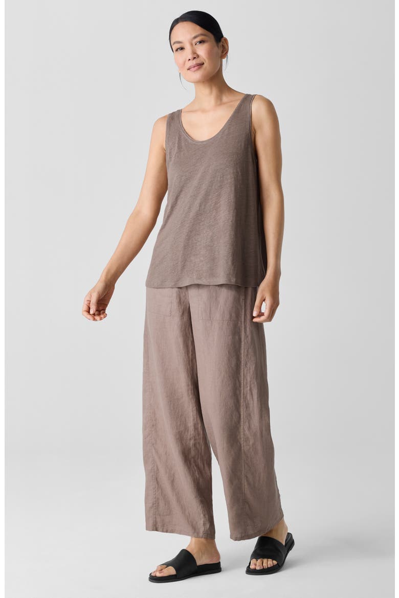 Organic Linen Tank, Alternate, color, COCOA