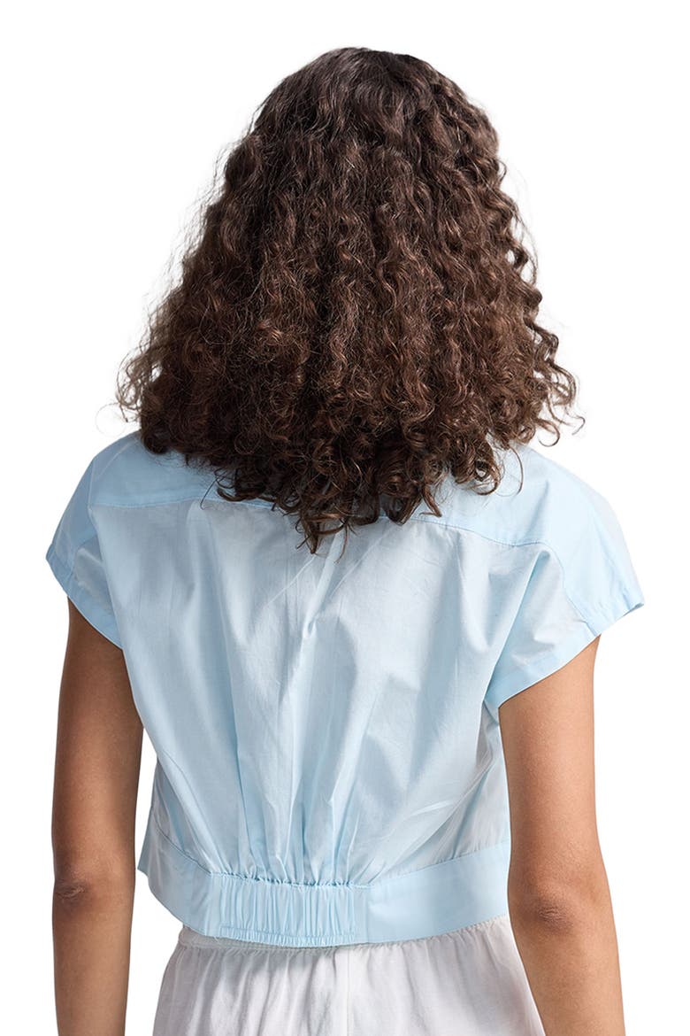 Oversized Crop Shirt, Alternate, color, Summer Blue