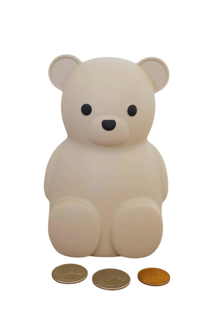 Teddy Bear Money Bank, Main, color, Beige