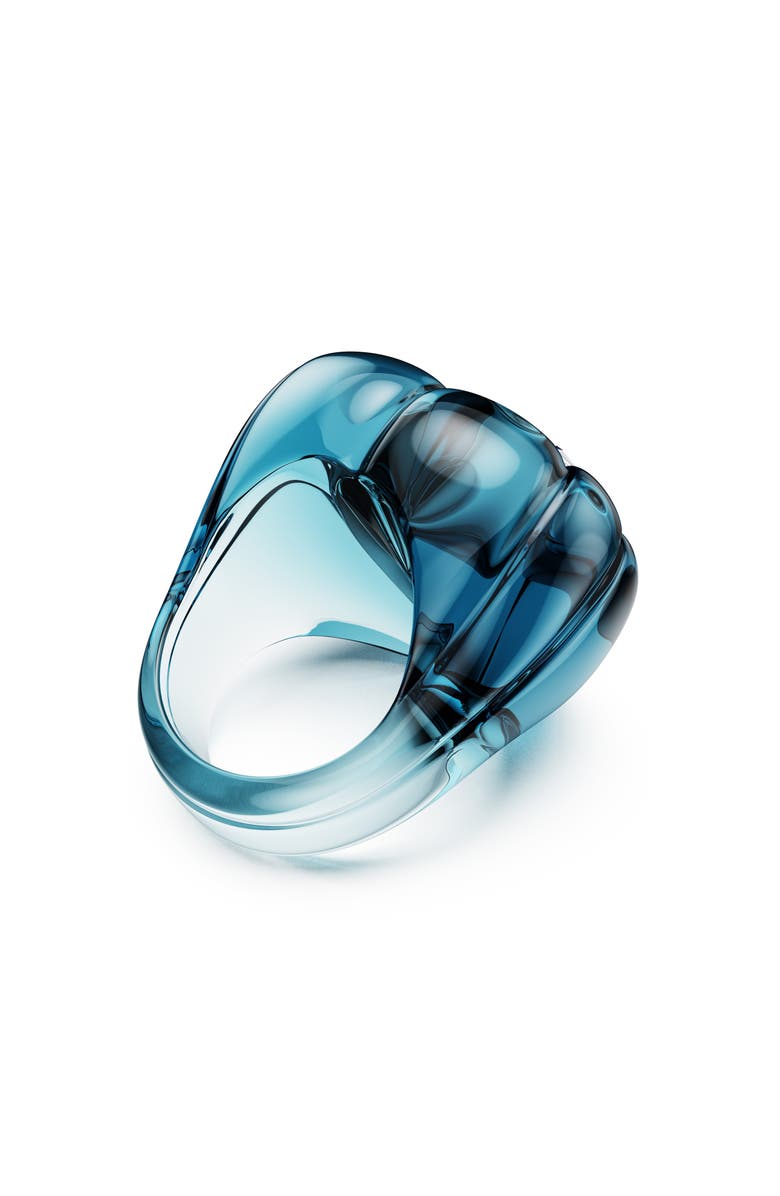 Swarovski Dulcis Crystal Heart Cocktail Ring, Alternate, color, Blue
