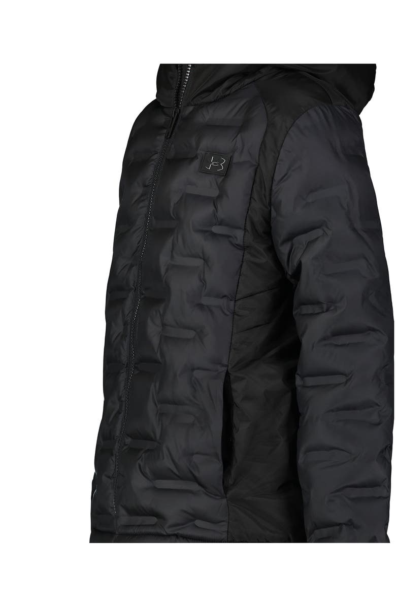 Under Armour Kids' Bonded Hooded Puffer Jacket, Alternate, color, Black
