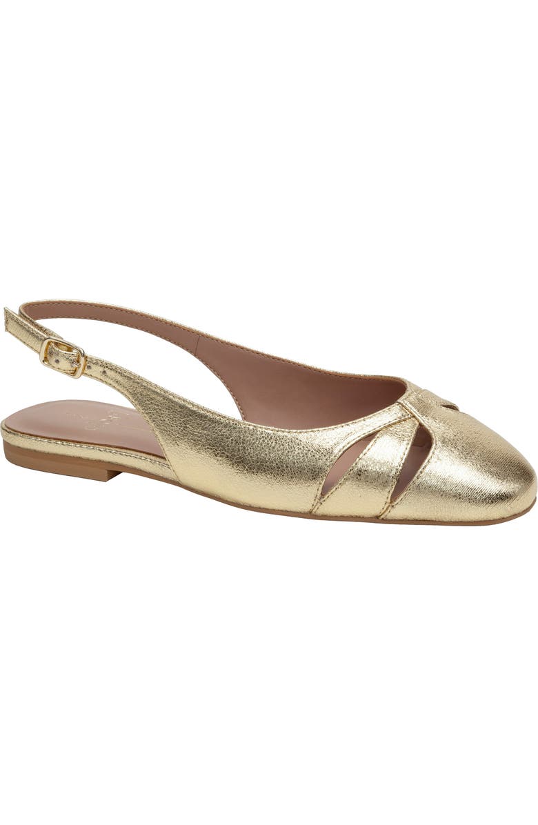 Linea Paolo Deena Slingback Flat, Main, color, Gold