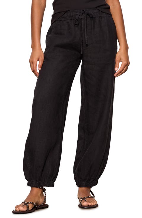 Melody Drawstring Linen Balloon Pants