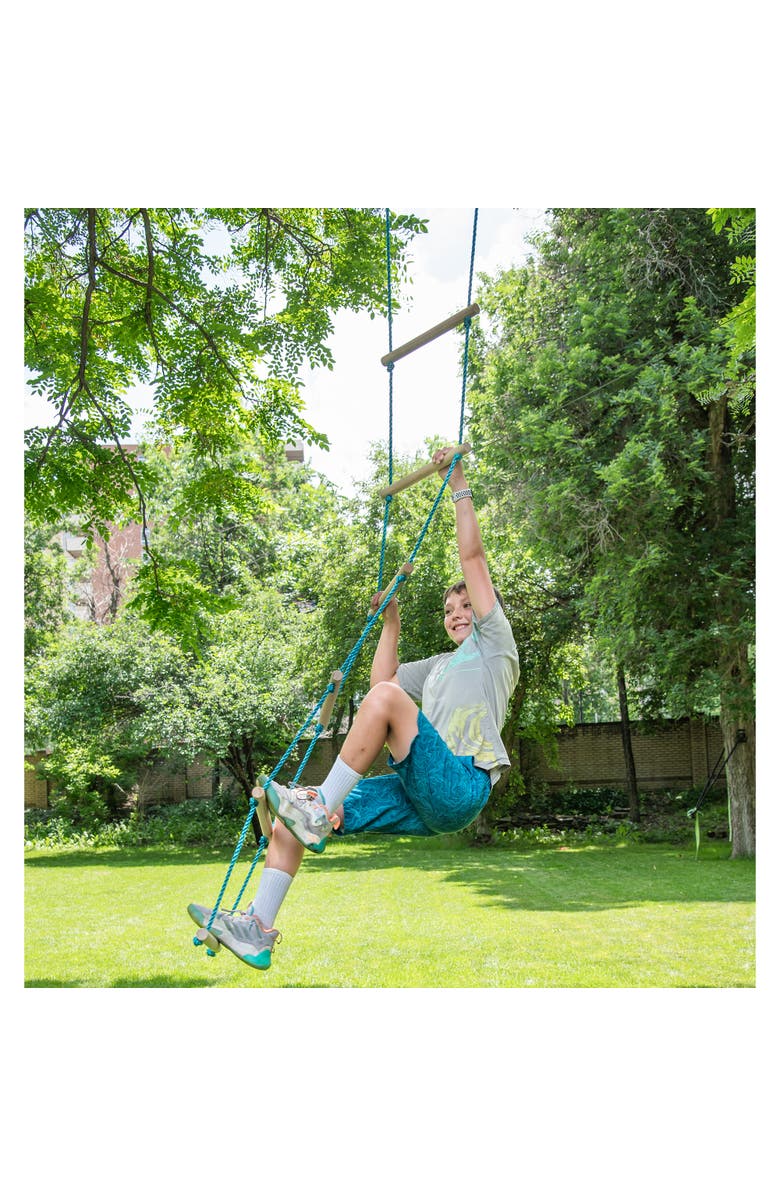 Trelines Climbing Rope Ladder 7Ft, Alternate, color, Multicolored