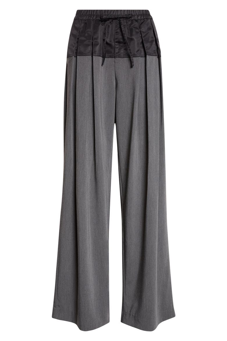 Elisabetta Wide Leg Pants, Alternate, color, CHARCOAL HEATHER GREY