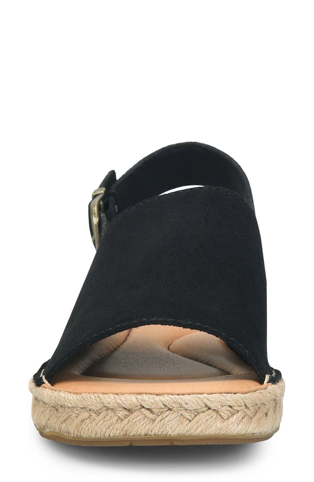 Børn Akela Slingback Espadrille Sandal, Alternate, color, Black Suede