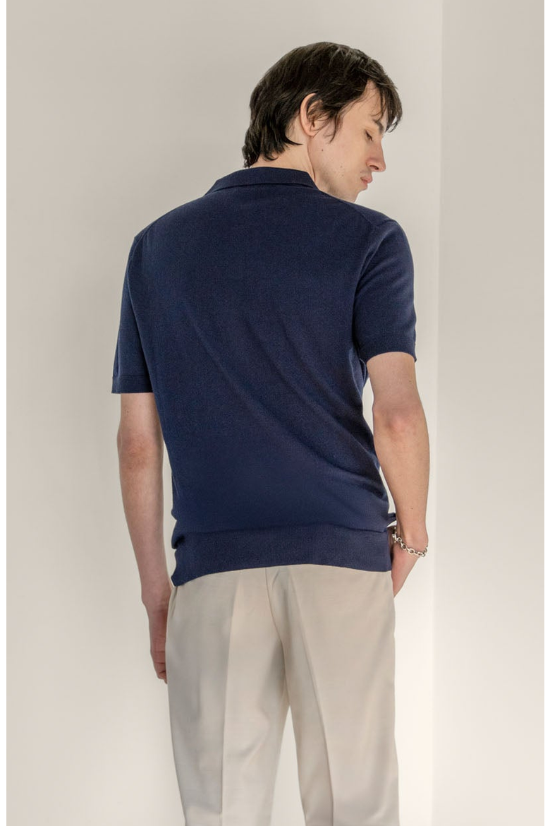 Elliot Featherlight Short Sleeve Polo Shirt, Alternate, color, Navy