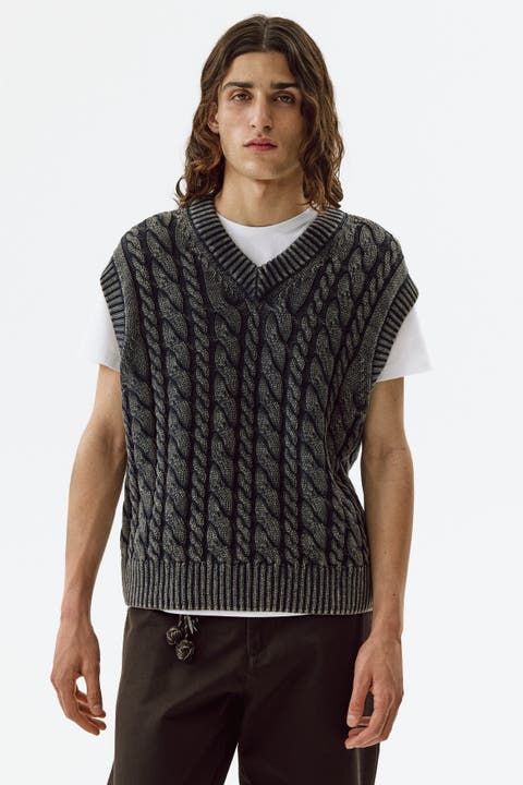 Relaxed Fit Cotton Sweater Vest