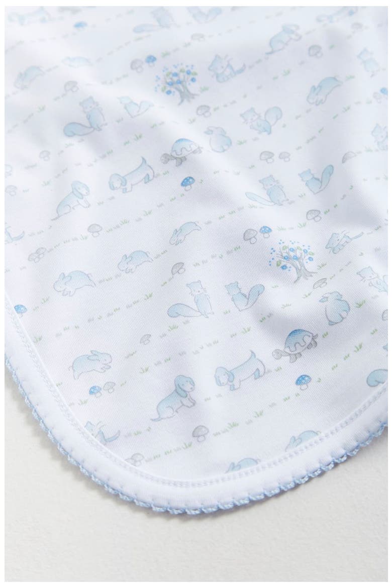 Premium Peruvian Pima Cotton In The Woods Receiving Blanket for Infant, Alternate, color, Blue