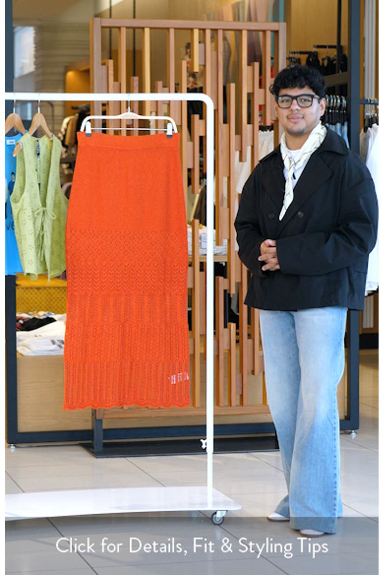 Pointelle Stitch Maxi Skirt video