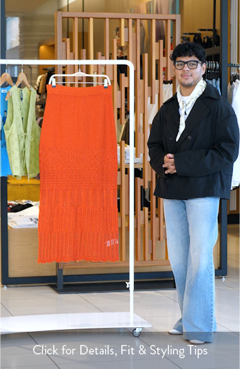 Pointelle Stitch Maxi Skirt, sales video thumbnail