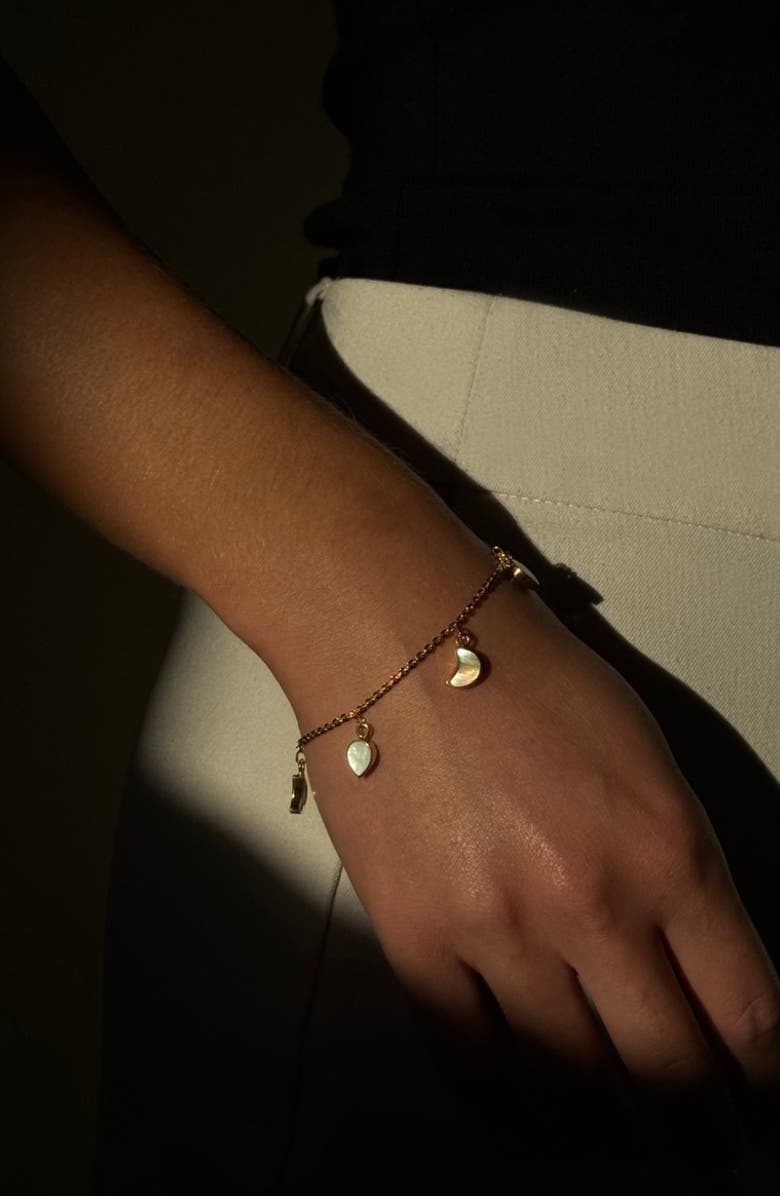 Freya Rose Petite Moon Bracelet, Alternate, color, Gold