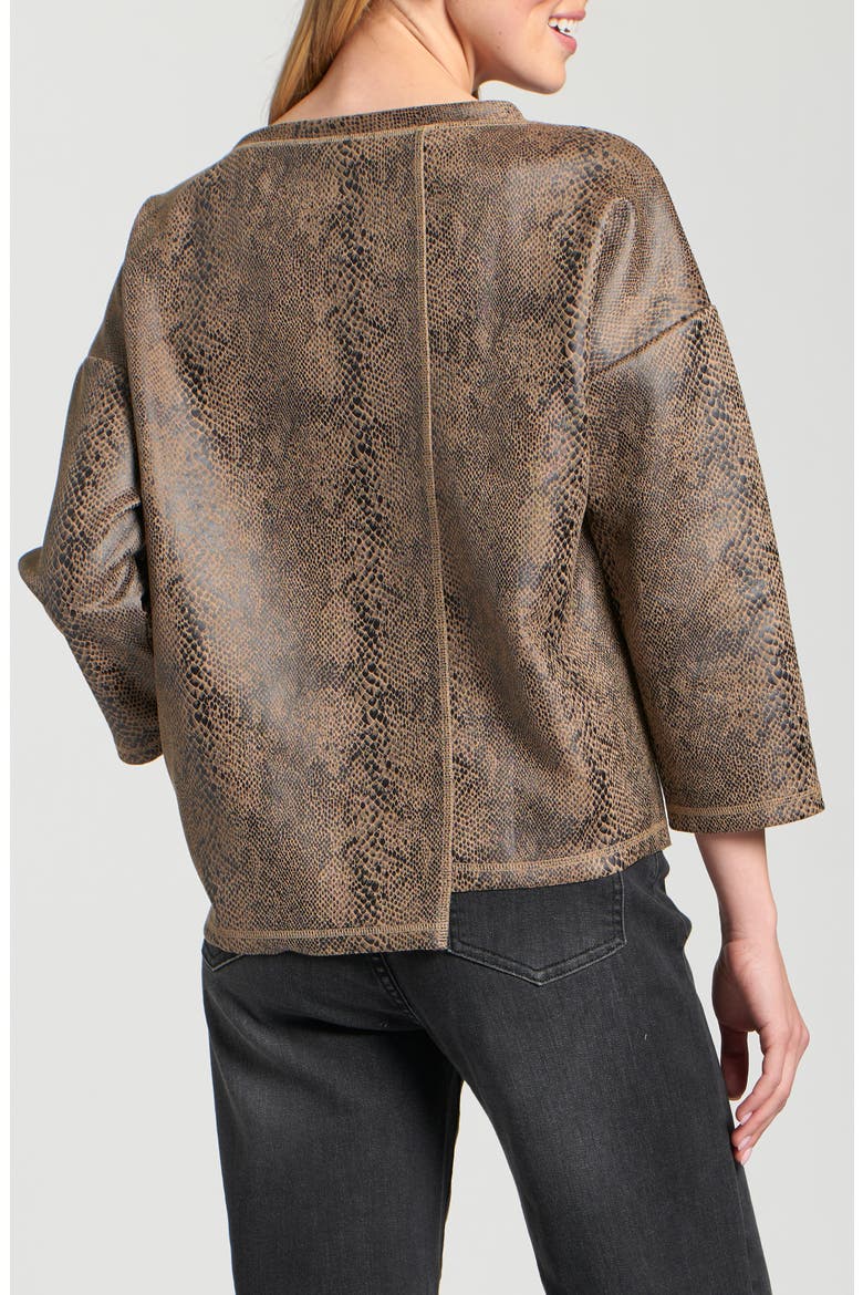 Asymmetric Pullover, Alternate, color, LATTE/ BLACK REPTILE