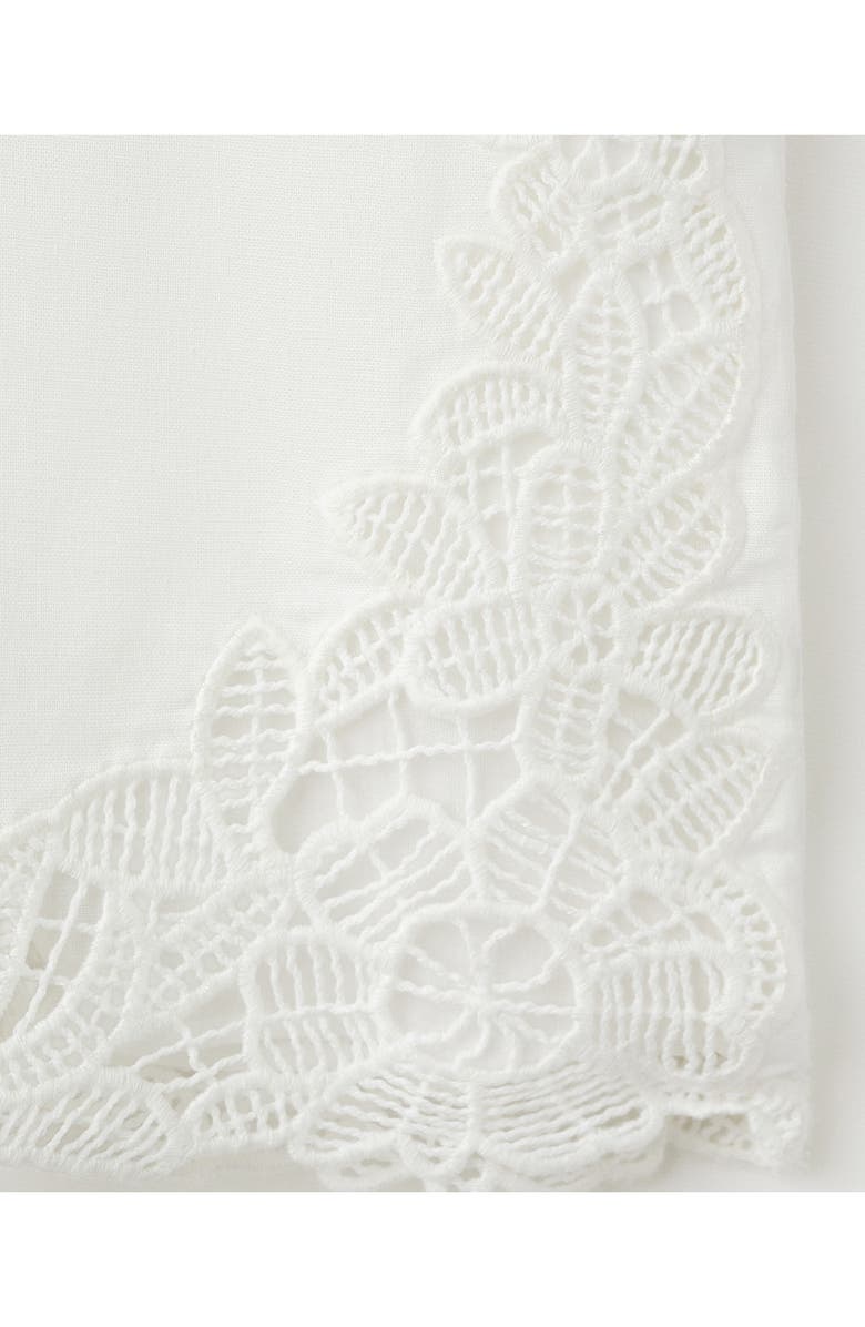 MANGO Embroidered Lace Shorts, Alternate, color, Off White