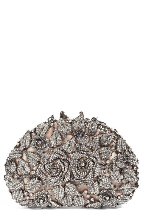 Natasha Couture Crystal Rose Minaudière