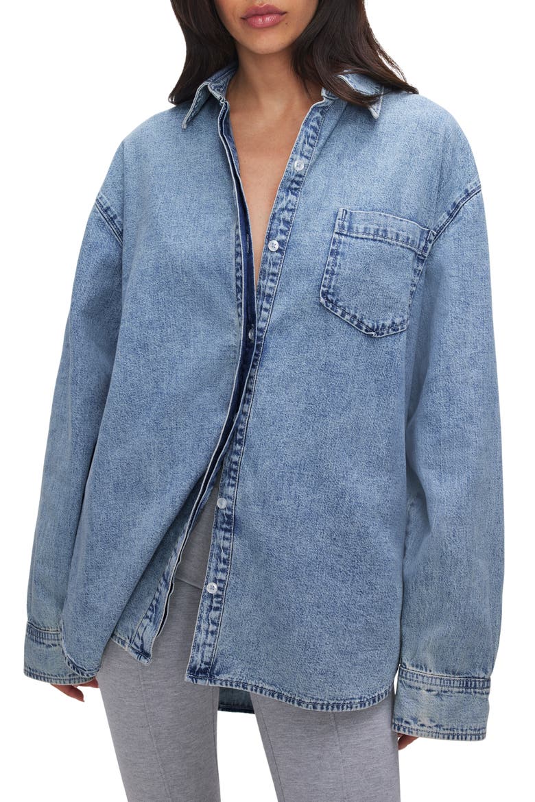 Easy Denim Shirt, Main, color, INDIGO553