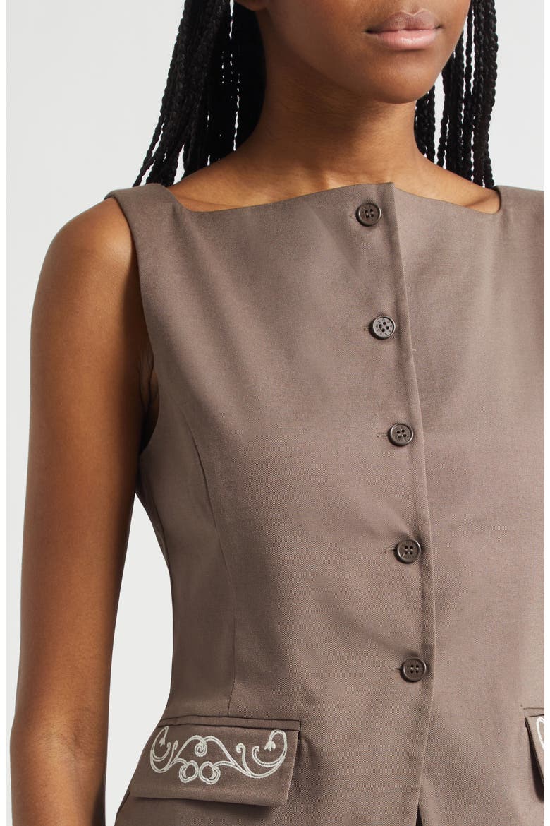 Embroidered Detail Canvas Vest, Alternate, color, CHERRIES ON A PAISLEY