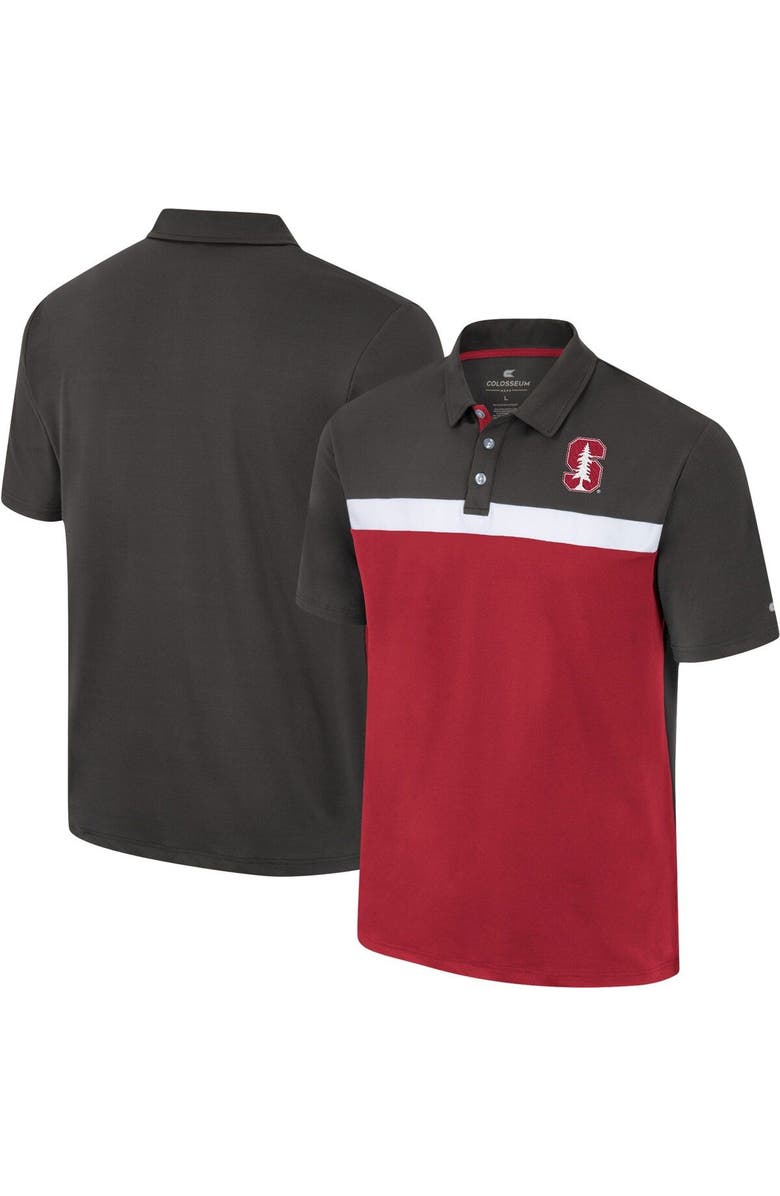 COLOSSEUM Men's Colosseum Charcoal Stanford Cardinal Two Yutes Polo, Alternate, color, 