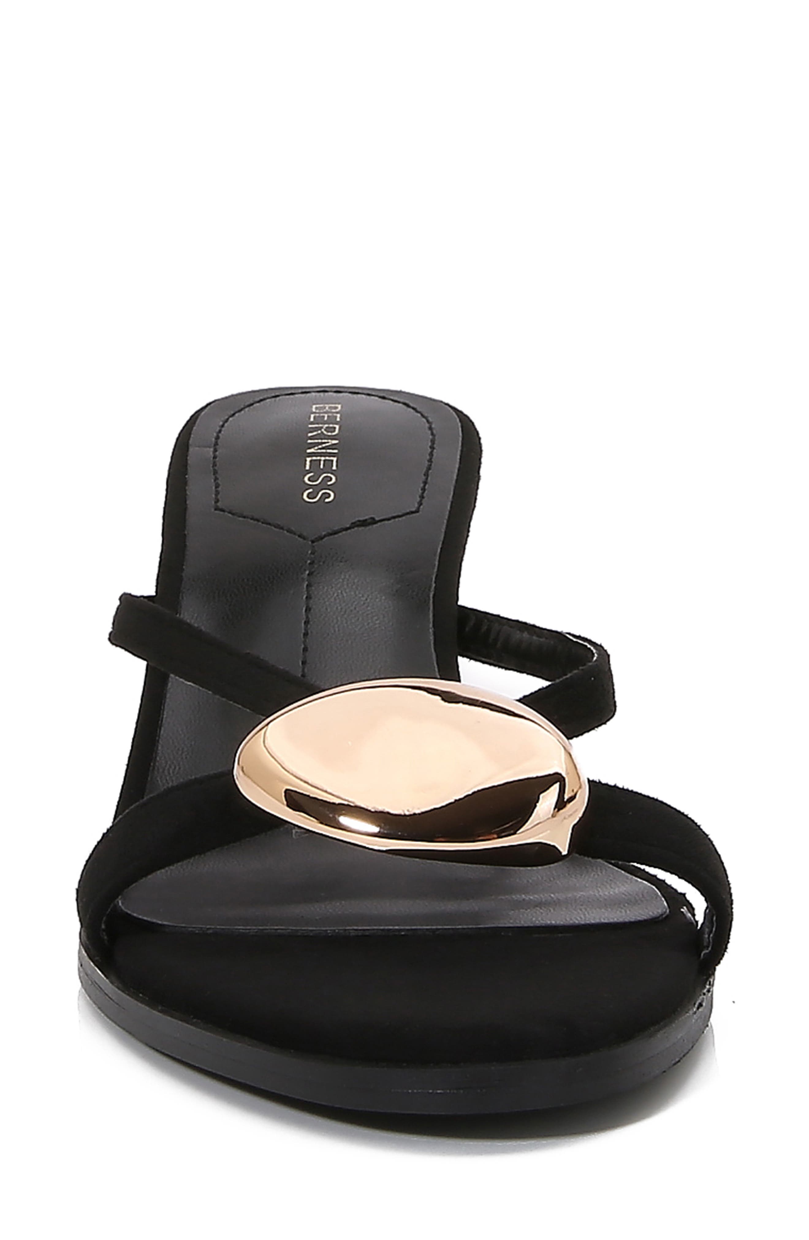 BERNESS Royalty Kitten Heel Sandal, Alternate, color, Black