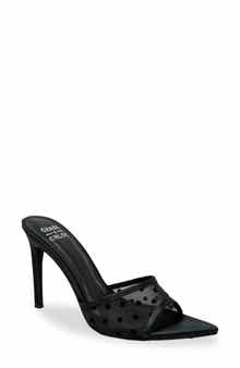Polka Dot Mesh Slide Sandal