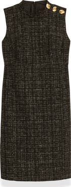 Donna Karan New York Tweed Sleeveless Sheath Dress