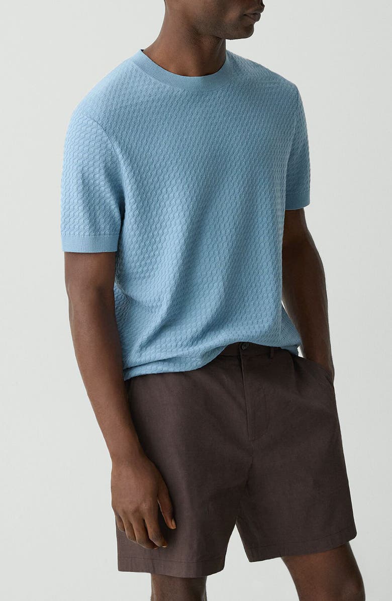 Theory Damian Tactile Crewneck T-Shirt, Alternate, color, Rainstorm