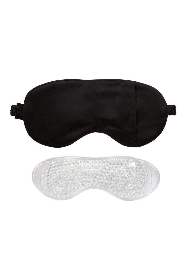 Trisilk™ Eye Mask with Cooling Gel, Alternate, color, MIDNIGHT BLACK