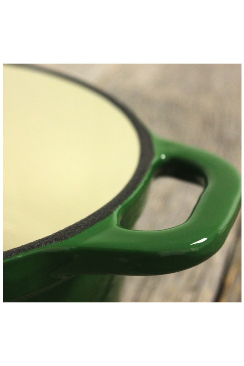 Neo 5-Quart Cast Iron Oval Covered Dutch Oven, Alternate, color, GREEN
