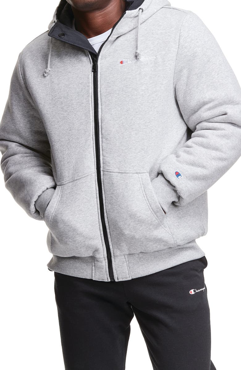 Champion Reversible Powerblend Puffer Hooded Jacket, Alternate, color, 