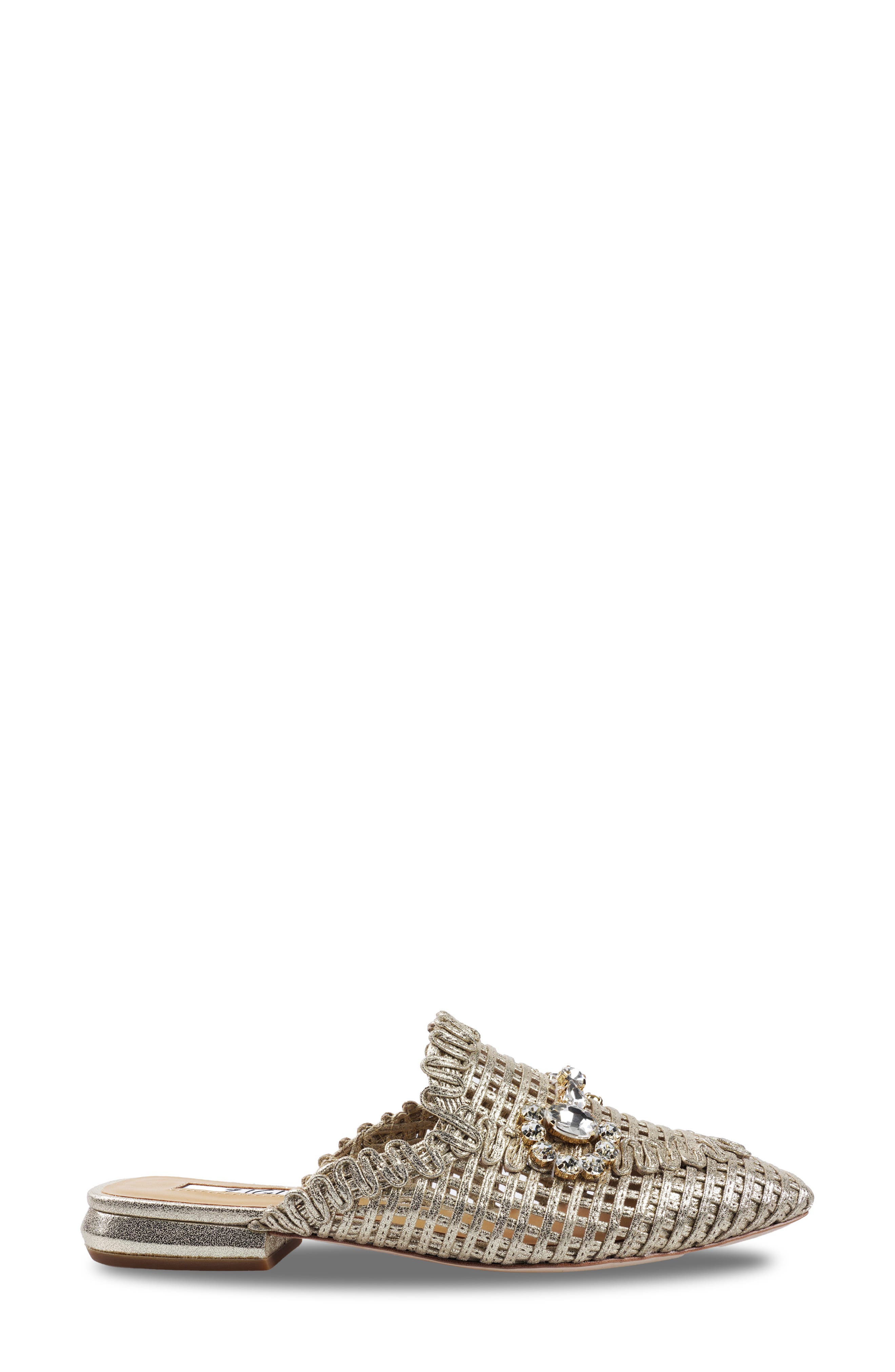 Isabelle Crystal Bit Mule, Alternate, color, GOLD
