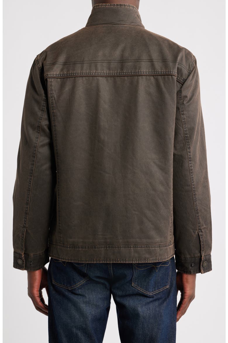Antiqued Cotton Blend Jacket with Removable Bib, Alternate, color, BROWN