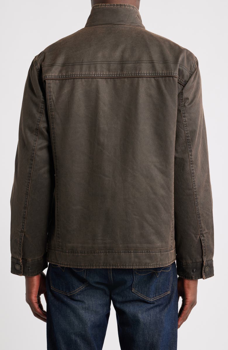 Johnston & Murphy Antiqued Cotton Blend Jacket with Removable Bib, Alternate, color, Brown