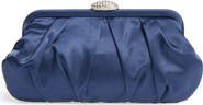 Nina Concord Pleated Satin Frame Clutch