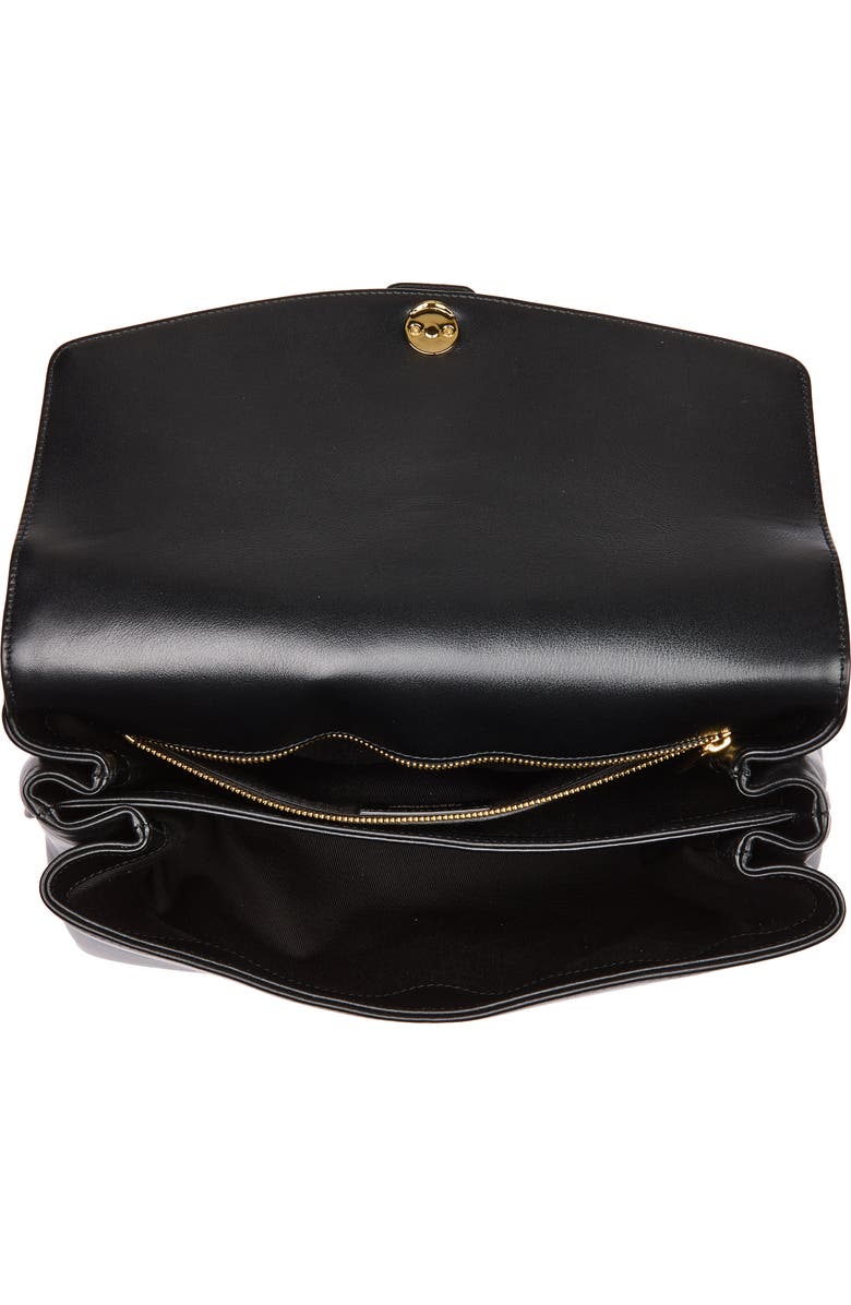 FERRAGAMO Medium Leather Top Handle Bag, Alternate, color, Nero