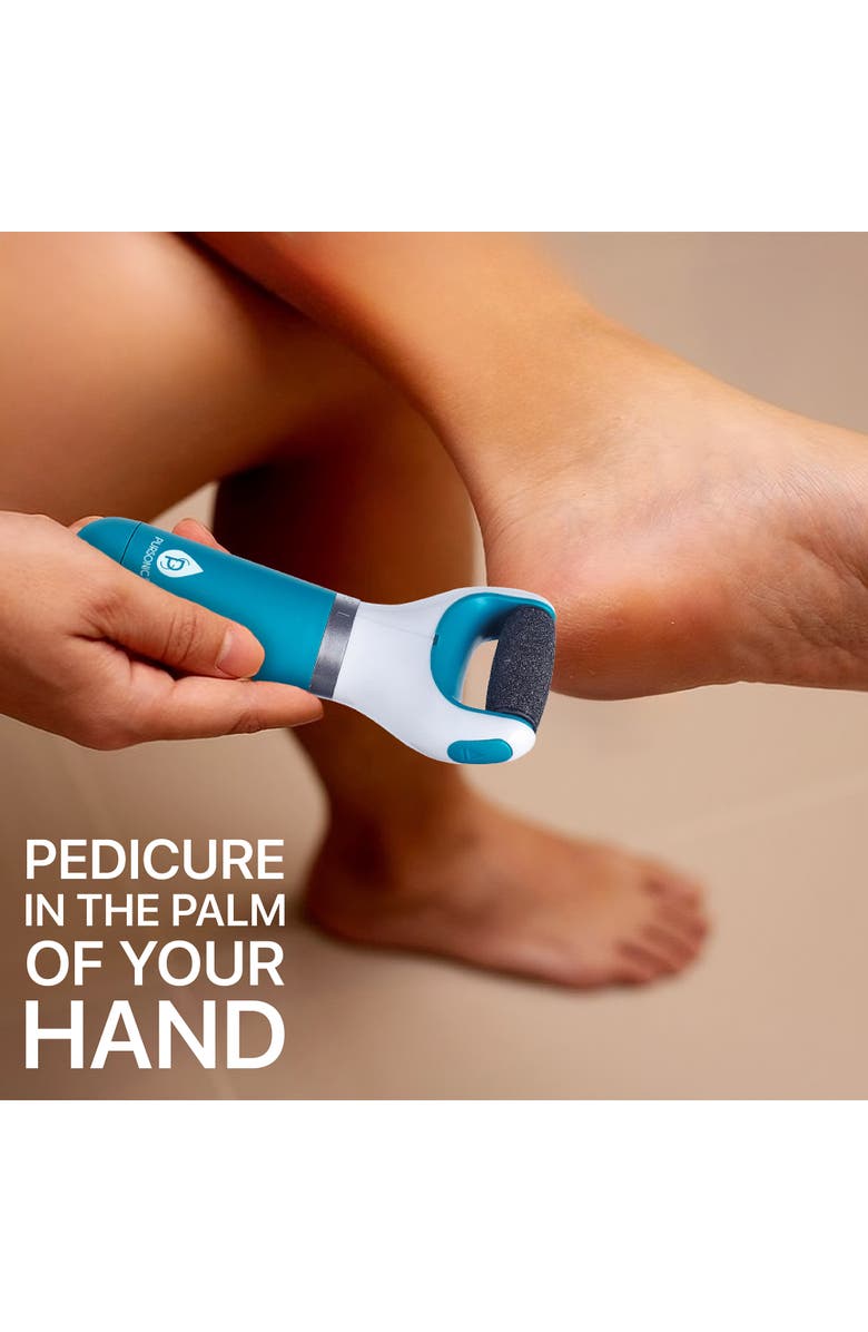 PURSONIC Battery Operated Callus Remover Effortlessly Smooth Feet with Waterproof, Safe & Comfortable Device, Alternate, color, White