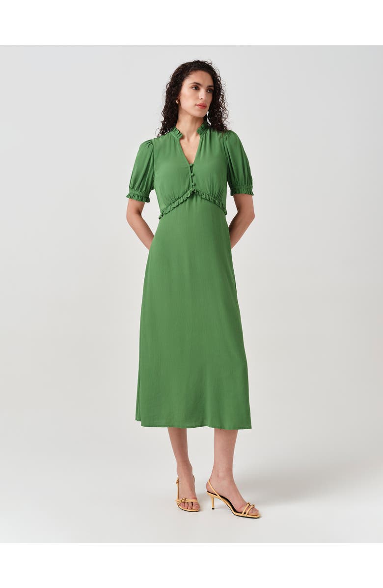 Ghost London Jolene V-neck Crepe Midi Dress, Main, color, 