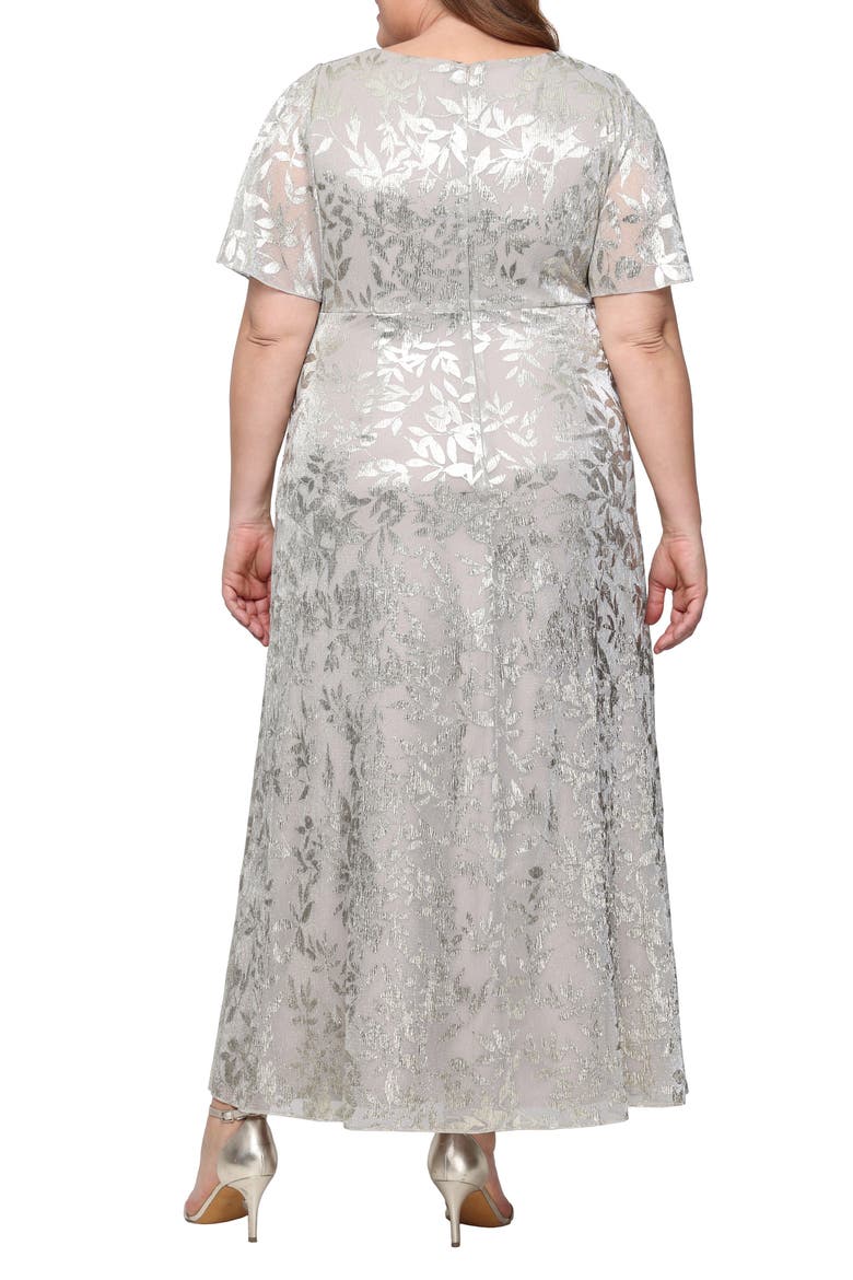 Foil Border Gown, Alternate, color, BUFF