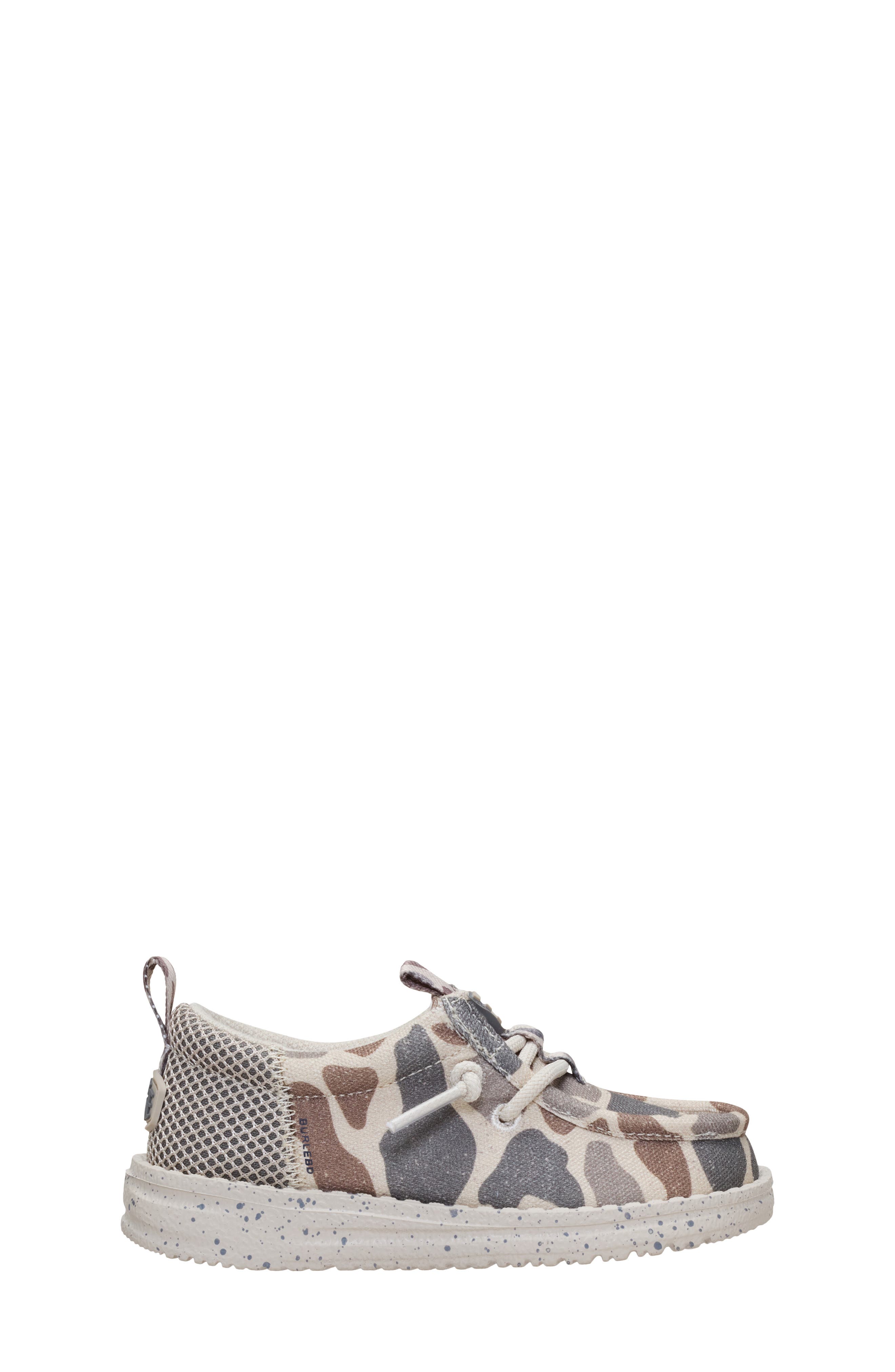 Hey Dude Kids' Wally Funk Burlebo Slip-On, Alternate, color, Taupe/ Camo