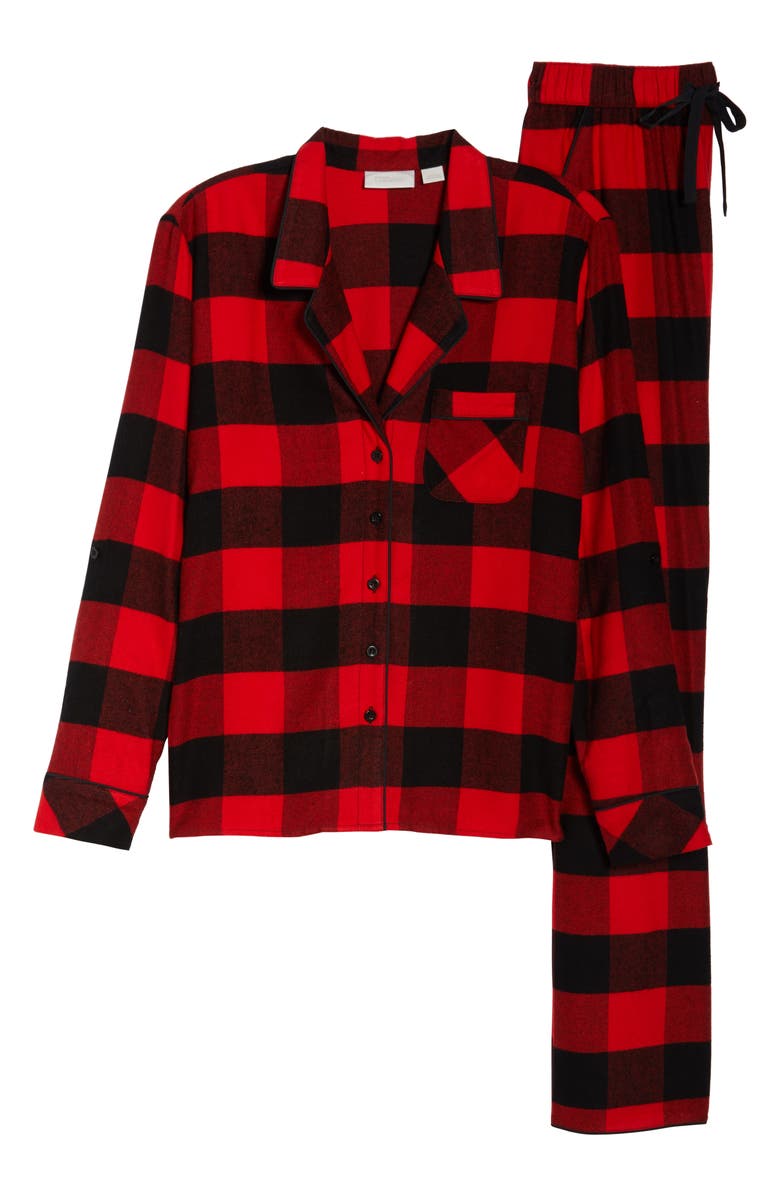 Nordstrom Lingerie Starlight Flannel Pajamas, Alternate, color, 