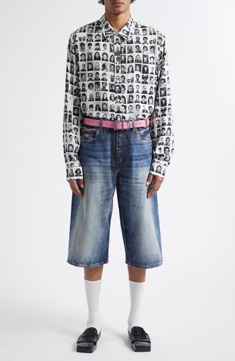 Martine Rose Classic Photo Print Button-Up Shirt, Alternate, color, 