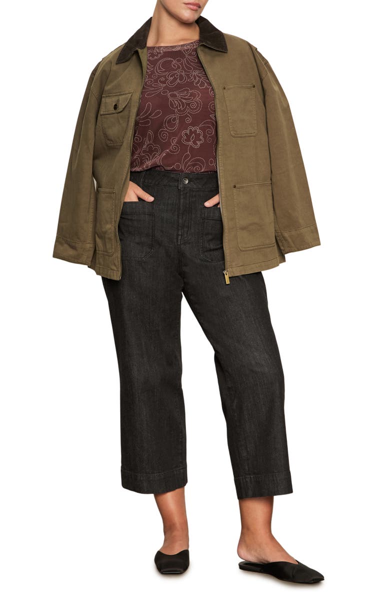 Sanctuary Perfect Floral Long Sleeve Mesh T-Shirt, Alternate, color, Boheme Brown