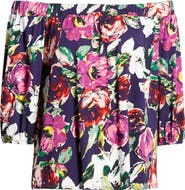 Loveappella Loveapella Floral Off the Shoulder Top