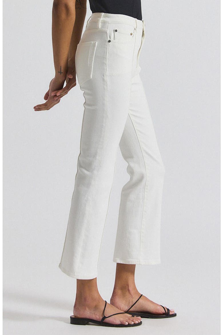 Perce Pintuck Pleat Comfort Stretch Crop Jeans, Alternate, color, BLANC DE BLANC