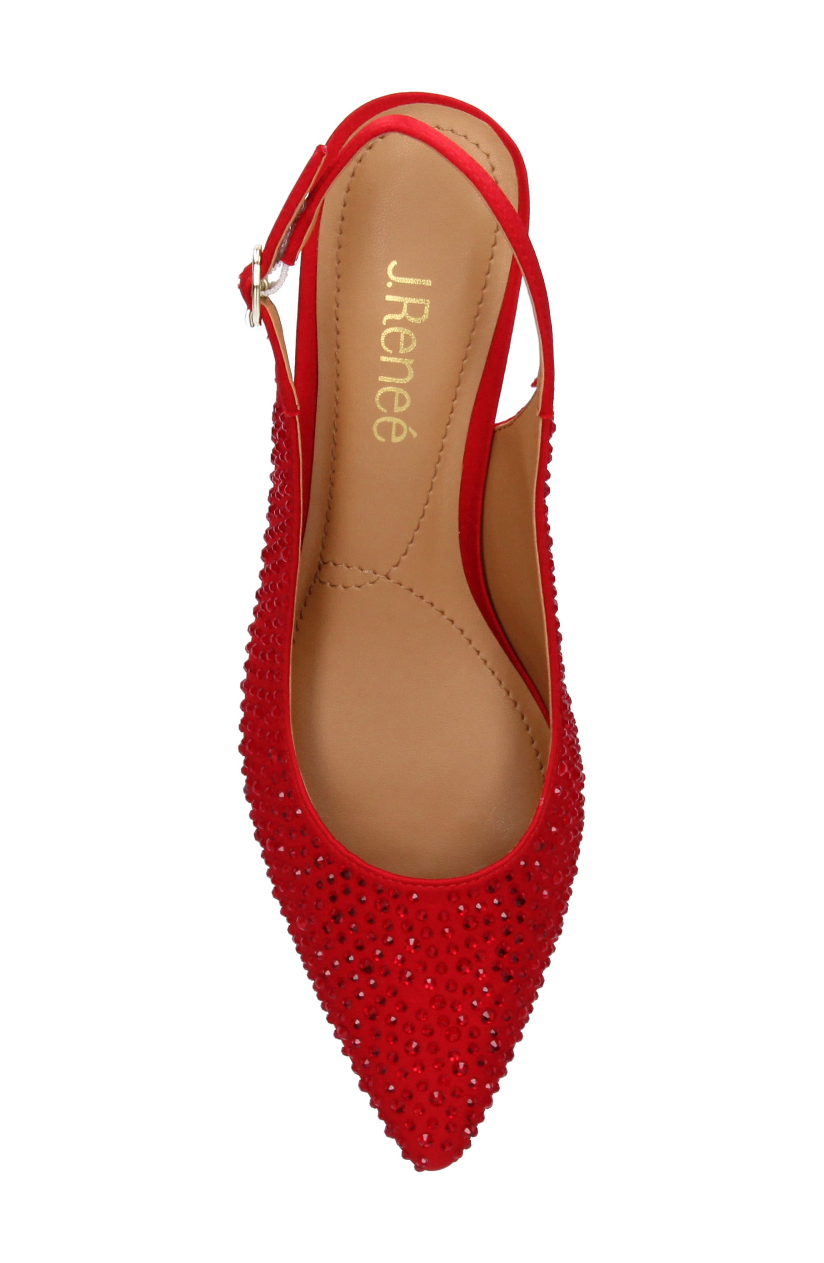Ferryanne Pointed Toe Slingback Pump, Alternate, color, RED