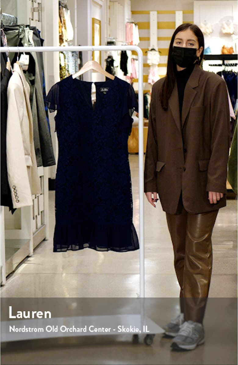 Flutter Sleeve Lace & Chiffon Dress, sales video thumbnail