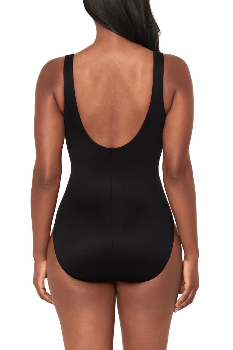Elysium Escape Underwire One-Piece Swimsuit, Alternate, color, BLACK/ WHITE