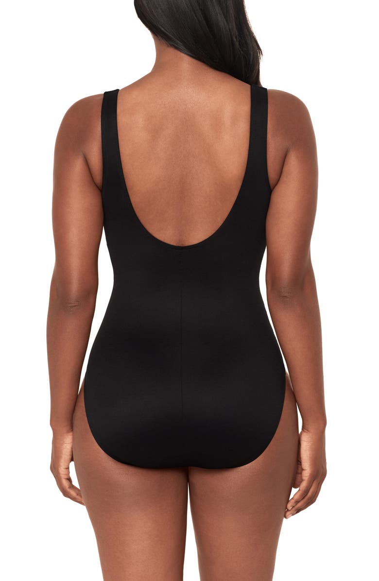 Miraclesuit<sup>®</sup> Elysium Escape Underwire One-Piece Swimsuit, Alternate, color, Black/ White